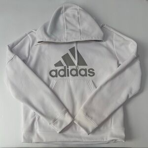 Adidas Gray and White Pullover Hoodie